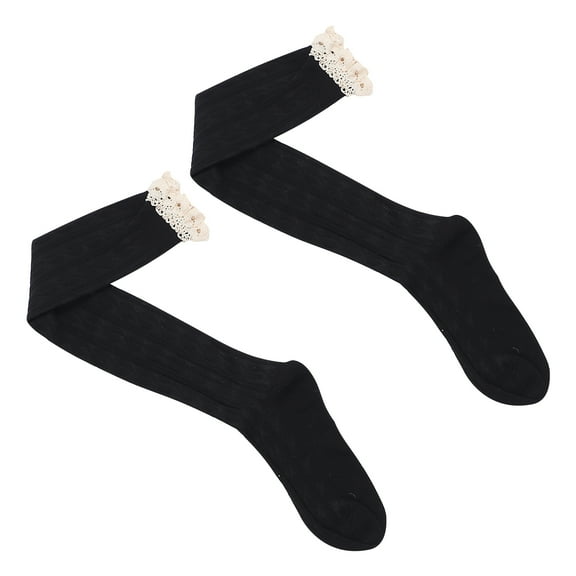 UPKOCH Women Cotton Socks High Knee Socks Lolita Style Breathable 1 Pair Cosplay
