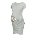 thumbnail image 3 of Robe de Maternité Sans Manches pour Femmes, Imprimé Lettre Dessin Animé, 3 of 6
