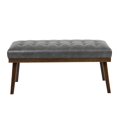 thumbnail image 1 of Home Fare Banc Moderne Rembourré en Gris Anthracite, 1 of 4