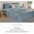 thumbnail image 3 of Softest Cotton Sheets Double Sheet Set Pc Set Thread Count Sateen Bedding Deep Pocket Sheets Cooling Sheets Double Size Sheets Breathable Bed Set (), 3 of 9