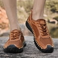 thumbnail image 6 of Mens Mesh Casual Shoes Outdoor Lightweight Hiking Shoes Soft Breathable Sneakers Non-slip Driving Shoes Brown 10.5 US, 6 of 7