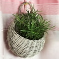 thumbnail image 2 of ievspot 1 Set Rattan Wicker Hanging Flower Pot, Half Round Rattan Railing Planter, Hanging Planter with Removable Integral Handle, 2 of 7