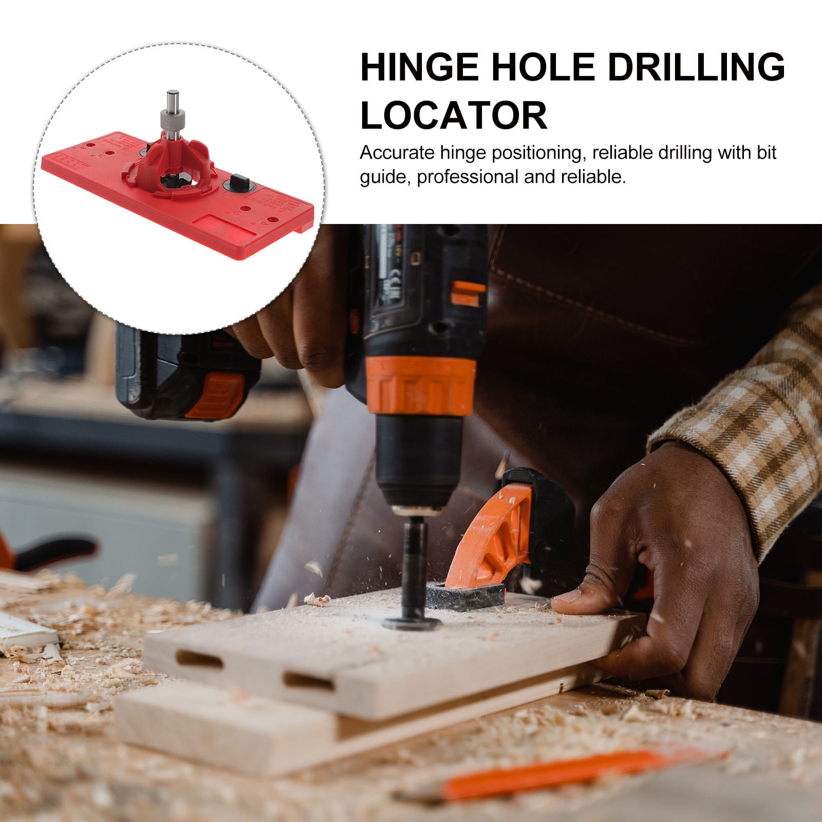 ETHZZLE Cabinet Hinge Installation Aid Cabinet Hinge Jig Steel 1 Set