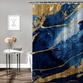 thumbnail image 2 of Awypu Modern Marble Texture Waterproof Shower Curtain, Durable and Washable, Multiple Sizes Available White, 2 of 7