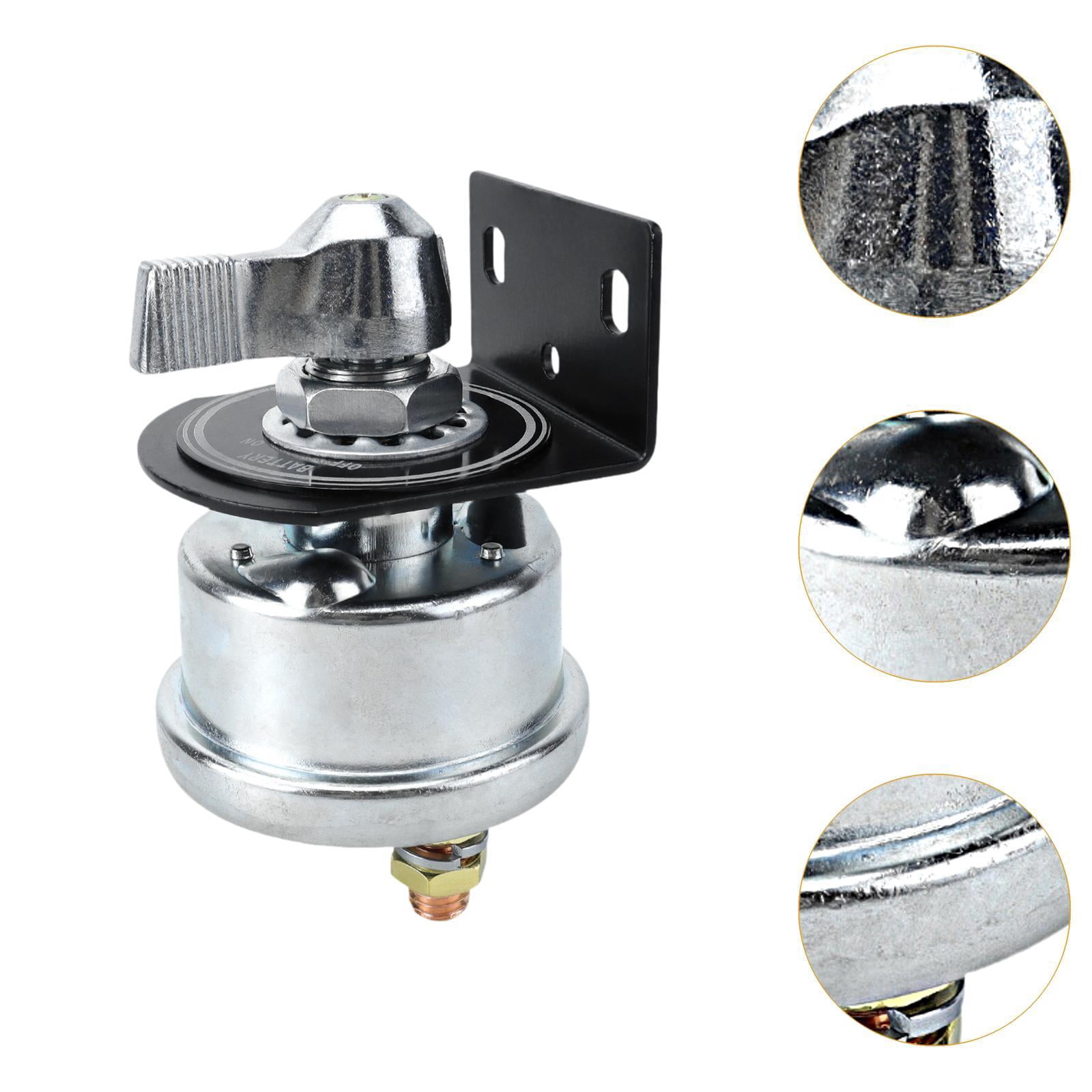 Wzmzjy Battery Disconnect Switch 12-48V High Performance Premium Battery Cut Off Switch Silver