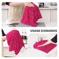 thumbnail image 3 of Disketp Rose Red Glitter Waffle Weave Kitchen Dish Cloth,Super Absorbent Kitchen Dish Towels 16*26 Inches for Dish Rags Washing Dishes, Drying Dishes, 3 of 7