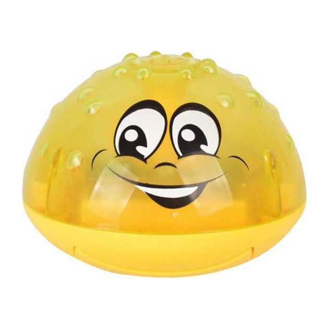 Juguetes de baño para bebés, juguete de agua con rociador de inducción 2 en 1 y juguetes de coche OVNI espacial con rociador de luz LED, juguete de baño