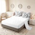 thumbnail image 4 of Manfei Watercolor Diamond Geometric Full Size Bedding Sets, Silver Metalic Full Size Bed in a Bag, Gray White, Reversible 7-Piece, 4 of 6