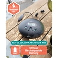 thumbnail image 2 of Reproductor de CD portátil Oakcastle CD100 con batería Bluetooth de 12 horas, 2 of 7