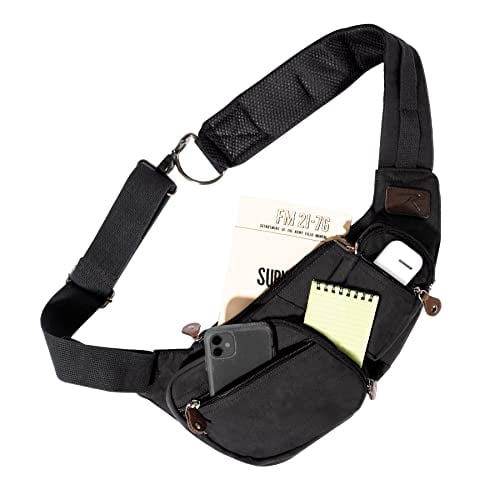 Rothco Canvas Crossbody Sling Bag Multipurpose Sling Backpack Chest Bag Perfect for Hiking and Travel