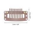 thumbnail image 3 of Unique Bargains 20 Pcs 9-Teeth Snap Wig Hair Clips for Hair Extension Deep Brown, 3 of 5