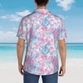 thumbnail image 3 of Lsque Tie Dye pattern Hawaiian Shirt for Men, Unisex Summer Beach Casual Short Sleeve Button Down Shirts-Large, 3 of 9