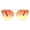 gold orange yellow, variant on Womens Color Oceanic Gradient Metal Cat Eye Gothic Sunglasses Gold Orange Yellow