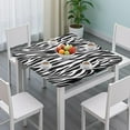 thumbnail image 3 of Zebra Print Tablecloth with Rainbow Stripes, Abstract Zebra Pattern, Colorful Animal Theme, Fashionable Zebra Aesthetic Table Cover for Kitchen or Outdoor Use, 3 of 6