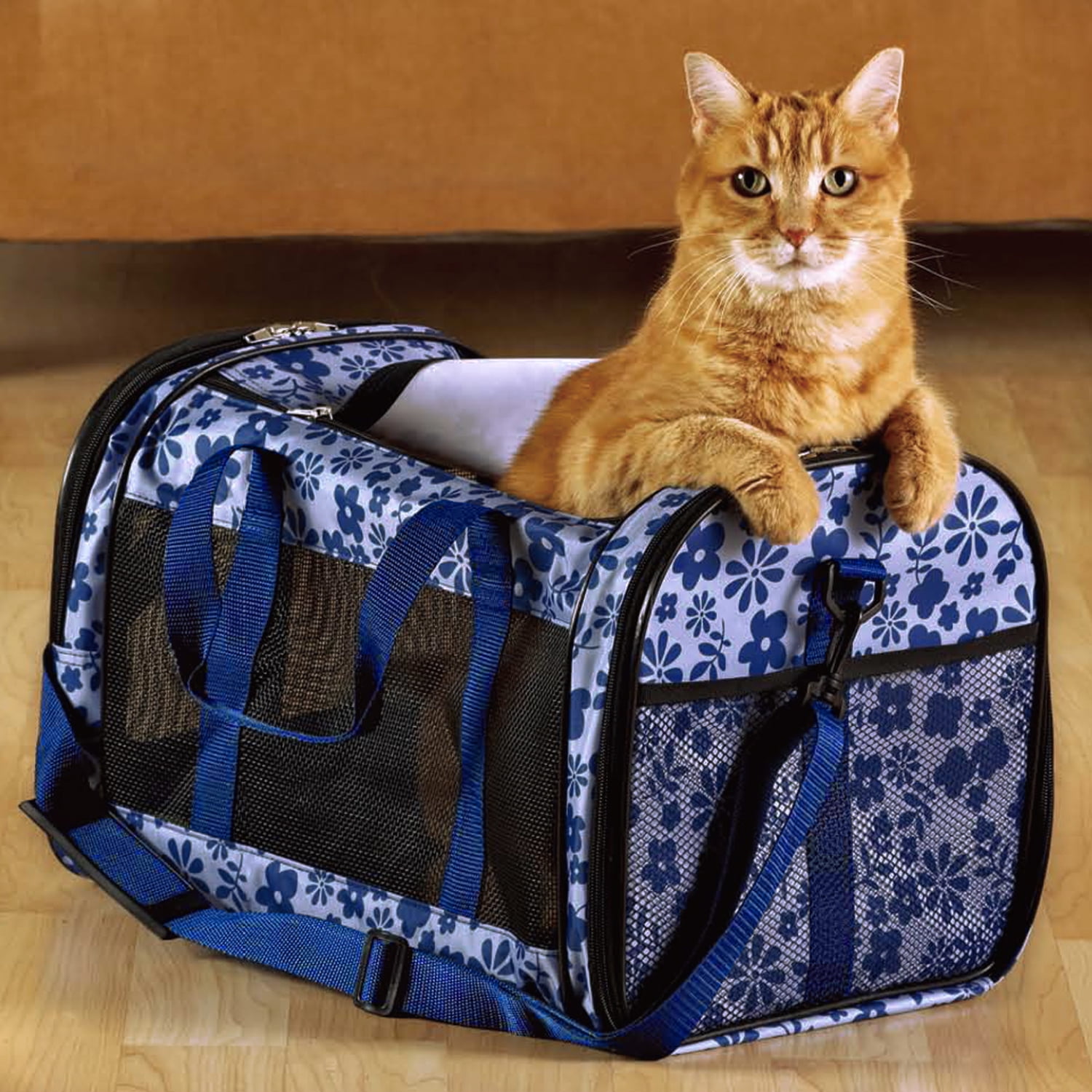 GOOPAWS Soft-Sided Kennel Pet Carrier for Small Dogs, Cats, Puppy, Airline Approved Cat Carriers Dog Carrier Collapsible, Travel Handbag & Car Seat
