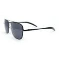 thumbnail image 3 of Mens Classic Rectangle Officer Air Force Pilot Metal Sunglasses All Black, 3 of 4