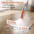 thumbnail image 2 of SEFREG Spray Mop for Foor Cleaning with 4 Washable Microfiber Pads,Refillable Bottle,Functional Scraper,360°Rotating Head,One-Handed Operation,Multi-Surface Wet/Dry Use,Aluminum Pole,White&Orange, 2 of 13