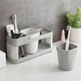 thumbnail image 1 of Dvkptbk Toothbrush Holder Cup Toothbrush Stand Plastic Cup Set Shelf Bathroom Toothpaste Storage Rack Home & Garden, 1 of 6