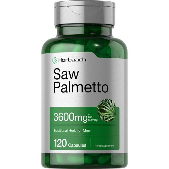 Saw Palmetto Extract | 3600mg | 120 Capsules | Non-GMO and Gluten Free | by Horbaach