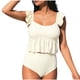 thumbnail image 2 of Tankini de moda para mujer, sin mangas, de color sólido, traje de baño, push-up, acolchado, conjuntos de blusa, traje de baño de dos piezas para mujer, trajes de baño tankini para mujer, traje de baño, 2 of 6