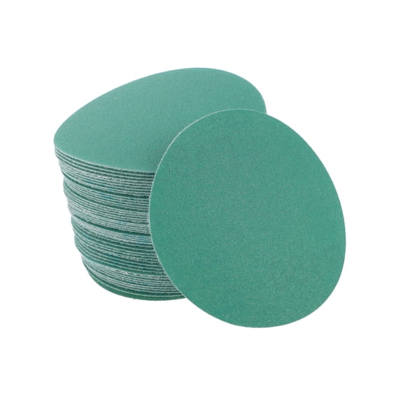 Unique Bargains Sanding Discs 3" 180 Grit Automotive Repair Round Hook and Loop Sandpaper Polyester Film Green 50 Pcs