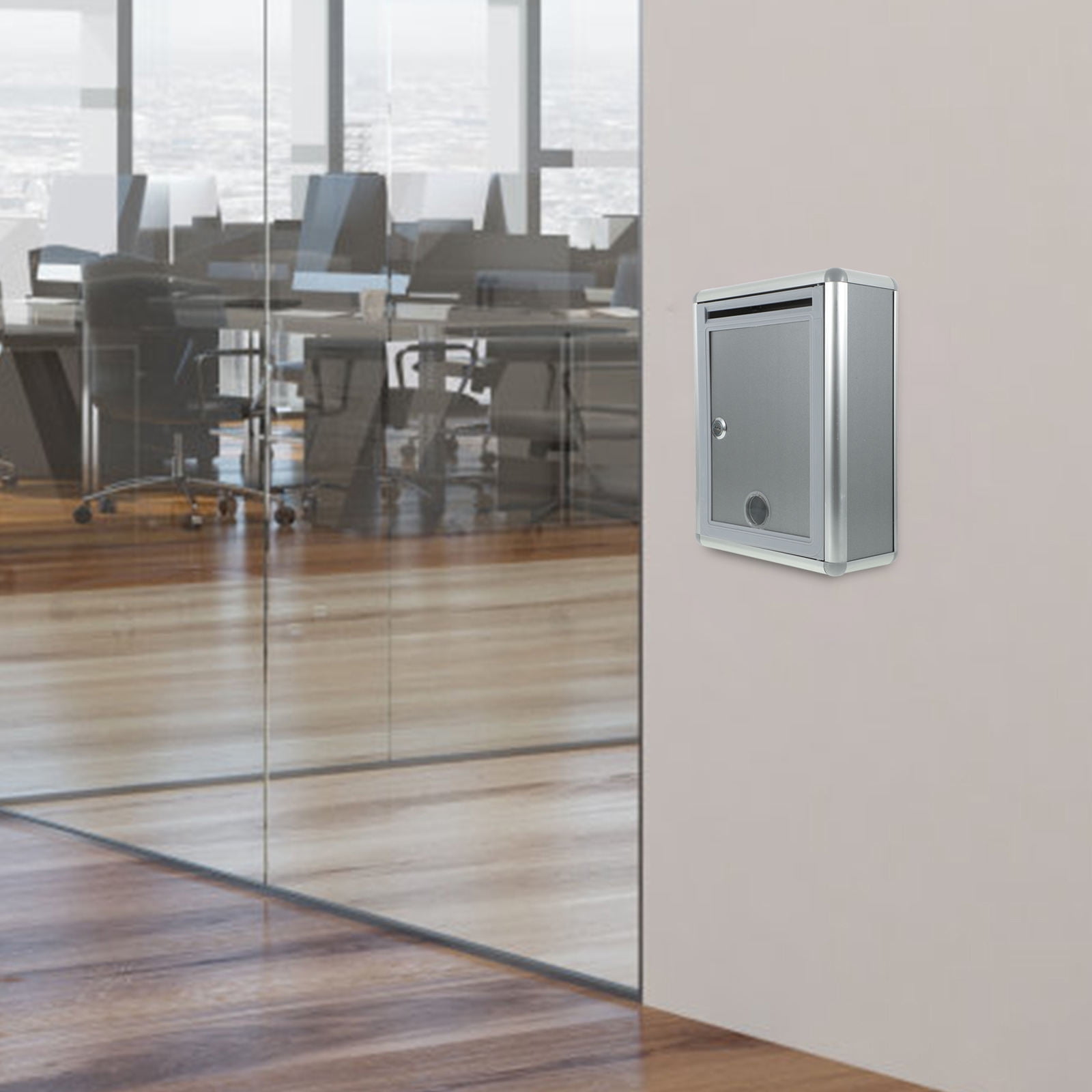 RENACLIPY 1Pack Wall Mounted Lockable Suggestion Box for Secure Mail Collection 11.2x8.5x4.1in