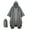 GREY, variant on Poncho,Three-in-One Functionality Flat Ponchos Adult,High-Quality 210T Polyester with PU Coating Womens Rain Jacket With Hood,Lotus Leaf Effect Mens Rain Jacket
