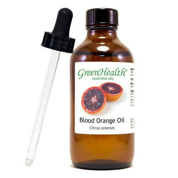 Blood Orange Essential Oil – 4 fl oz (118 ml) Glass Bottle w/Glass Dropper – 100% Pure Essential Oil - GreenHealth