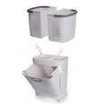 thumbnail image 6 of Storage Basket Laundry Organizer Sorter with Wheels Durable PP Plastic Three Layer Space Saving for Closet Apartment, 6 of 7