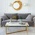thumbnail image 2 of TOV Furniture Daneb 17"H Modern Marble Coffee Table in White/Angular Gold, 2 of 7