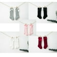 thumbnail image 4 of KEINXS Baby Girls Knee High Socks 5Pcs Bow Long Stockings Infants Toddlers Ruffled Socks School Uniform Leggings, 4 of 5