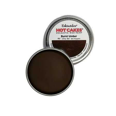 UPC: 0813043010925 | Enkaustikos Hot Cake Encaustic Wax Paint  1.5 oz. Tin  Burnt Umber