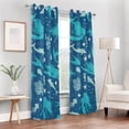 thumbnail image 7 of Blackout Window Cover for Bedroom & Living Room, 84" Mermaid Dolphin Ocean Elements Drapes for Sliding Glass Grommet Window Curtains Privacy Protect Room Darkening Single Panel Curtain, 7 of 7