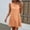 Orange, variant on Elvqul Womens Surplice Mini Dresses Tunic Summer Dress Plain Flowy Pullover Casual Sleeveless Dress for Women, Sizes S-2X