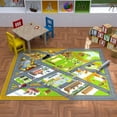 thumbnail image 3 of KC Cubs Playtime Collection Country Farm Road Map with Construction Site Area Rug Educational Learning & Game Area Rug Carpet for Kids and Children Bedrooms and Playroom, 3 of 9