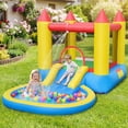 thumbnail image 2 of Gymax Inflatable Bounce House w/ Splash Pool Water Slide & Bouncy Area for Kids, 2 of 10