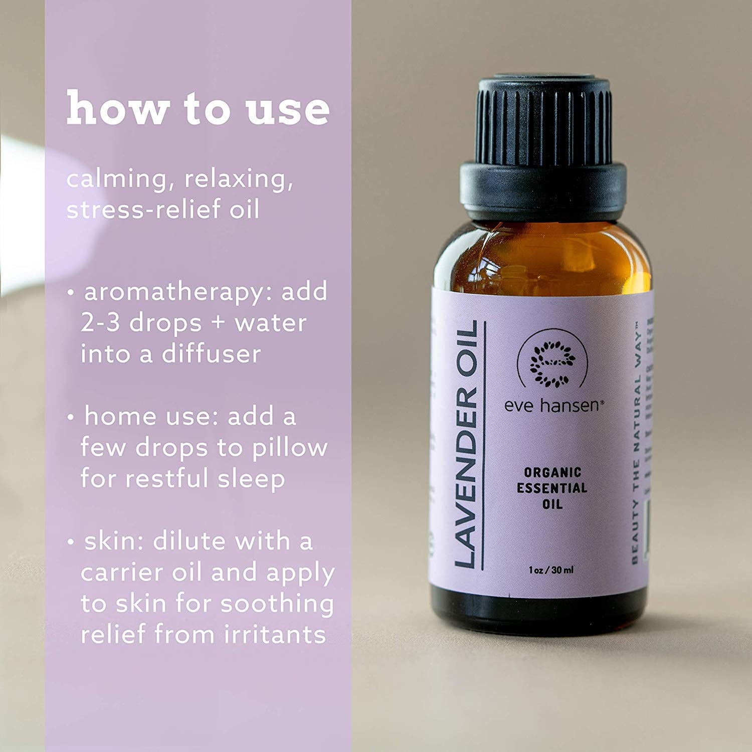 Eve Hansen USDA Organic Lavender Essential Oil for Diffuser