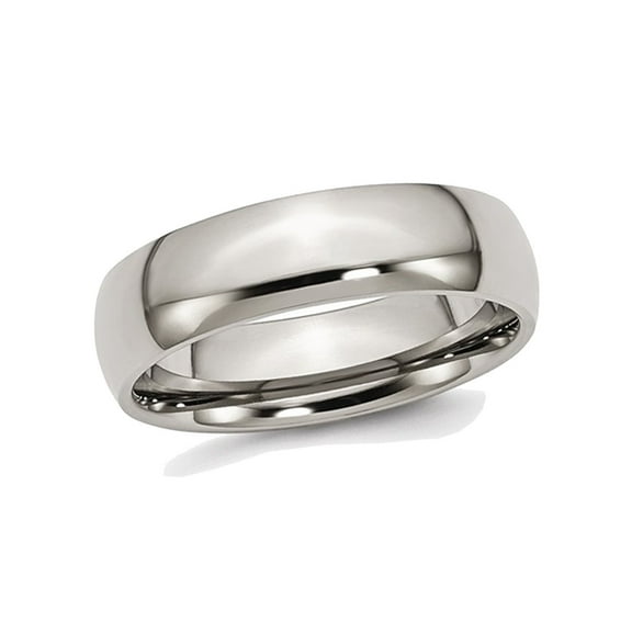 Gem & Harmony Mens Chisel Titanium 6mm Polished Wedding Band Ring for Men