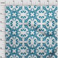 thumbnail image 3 of oneOone Cotton Cambric Teal Blue Fabric Asian Block Floral Sewing Fabric By The Yard Printed Diy Clothing Sewing Supplies 56 Inch Wide, 3 of 4