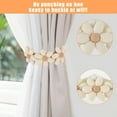 thumbnail image 2 of Monebena 2pcs Curtain Tiebacks, Cute Flower Curtain Buckles Curtain Holdbacks for Draperies Elegant Boho Curtain Tie Backs for Home Outdoor Bedroom Office Decorative Curtain(Beige), 2 of 7