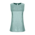 thumbnail image 3 of Hvyesh Women's Metallic Tank Top Trendy Round Neck Sleeveless Shirt Casual Summer Crop Tops, 3 of 8