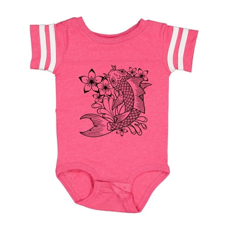 

Inktastic Koi Fish Illustration Black Gift Baby Boy or Baby Girl Bodysuit