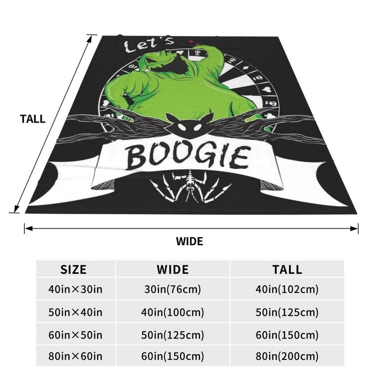 Oogie Christmas Boogie Movie Throw Blanket - Soft Flannel Plush Blanket 60x50 Inches, Cozy Decor