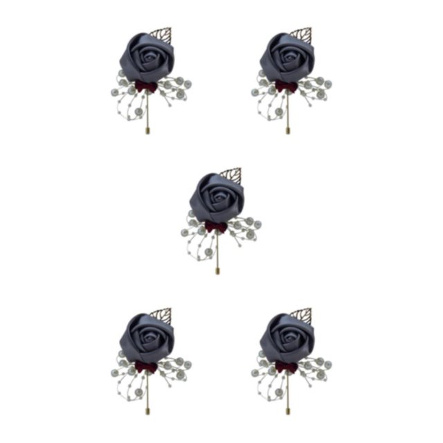 Guardoinrt Modern Minimalist Brooch Pin Unique And Fashionable Statement Piece Stylish Versatile Flower Brooch dark grey 5Set