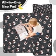 thumbnail image 4 of Black Christmas Snowman Pattern Toddler Nap Mats for Kids Preschool,50"x20" Sleeping Mat Bag or Kids,Toddler Sleeping Bag,Toddler Nap Mat or Daycare, 4 of 6