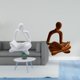 thumbnail image 2 of Figura de lector abstracto, estatua de pensador abstracto, figura humana, decoración, artesanía de resina, decoraciones que resaltan la individualidad, 2 of 8