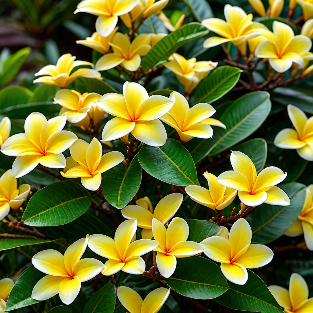 Yellow Plumeria  8  inch Live Plants, Cutting, Full Sun