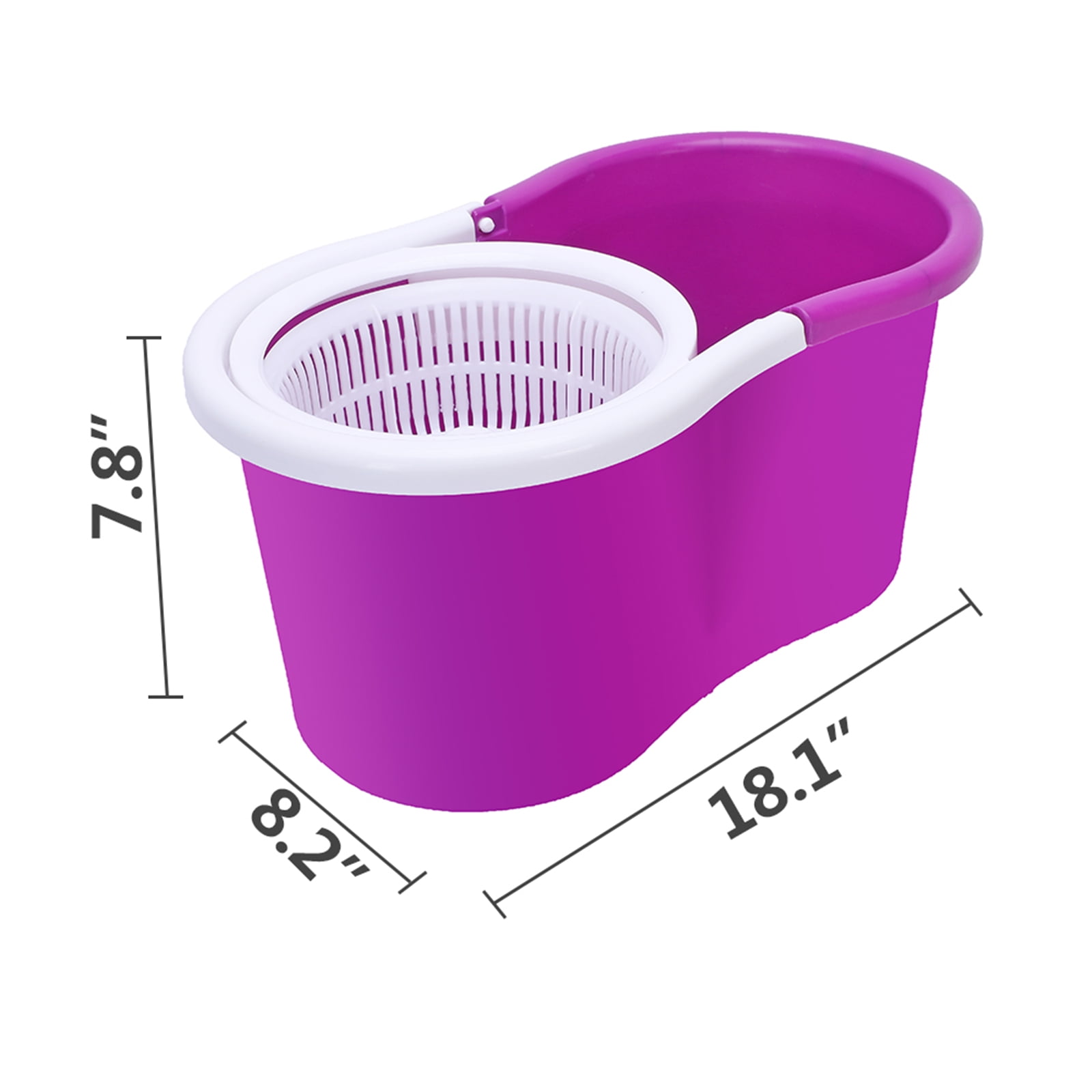 Private Jungle 360° Microfiber Spin Mop with Bucket and Dual Mop Heads Self Wringing Spinning Mop Telescoping Handle Cleaning System,Purple Private Jungle 360° Microfiber Spin Mop with Bucket and Dual Mop Heads Self Wringing Spinning Mop Telescoping Handle Cleaning System,Purple