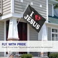 thumbnail image 3 of (2 pack) Anley Fly Breeze 3x5 Foot I Love Jesus Flag - Vivid Color and Fade Proof - Canvas Header and Double Stitched - Christian Flags Polyester with Brass Grommets 3 X 5 Ft, 3 of 7