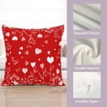 thumbnail image 5 of Valentines Pillow Covers 18x18 Set of 2 Red Love Heart Throw Pillow Covers Valentine Outdoor Farmhouse Decorative Cushion Covers Holiday Wedding for Home Sofa Bed, 5 of 6
